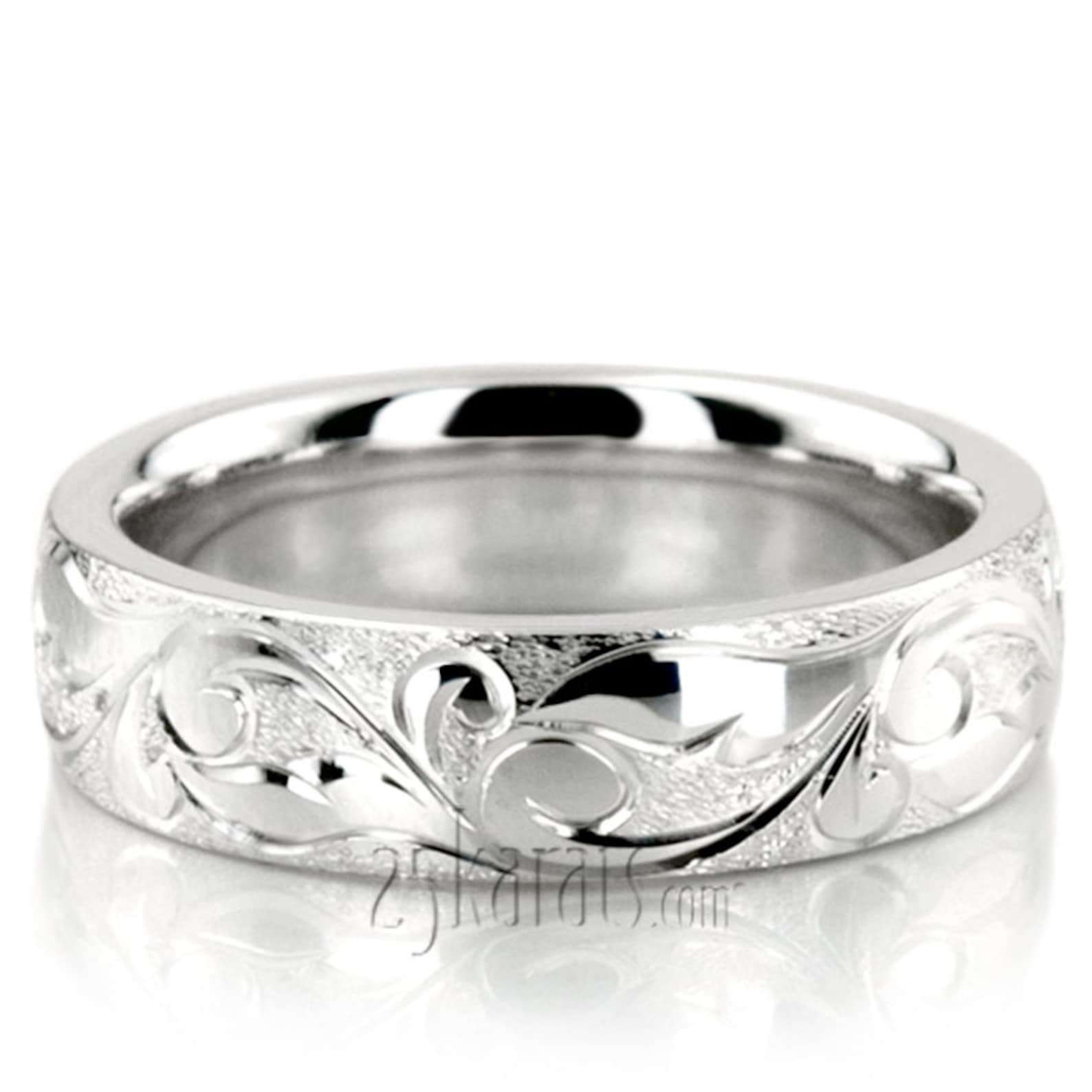 Exquisite Wire Matte Fancy Carved Wedding Ring - Etsy