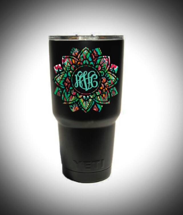 Mother's Day Gifts Yeti Decal Yeti Monogram Yeti Etsy