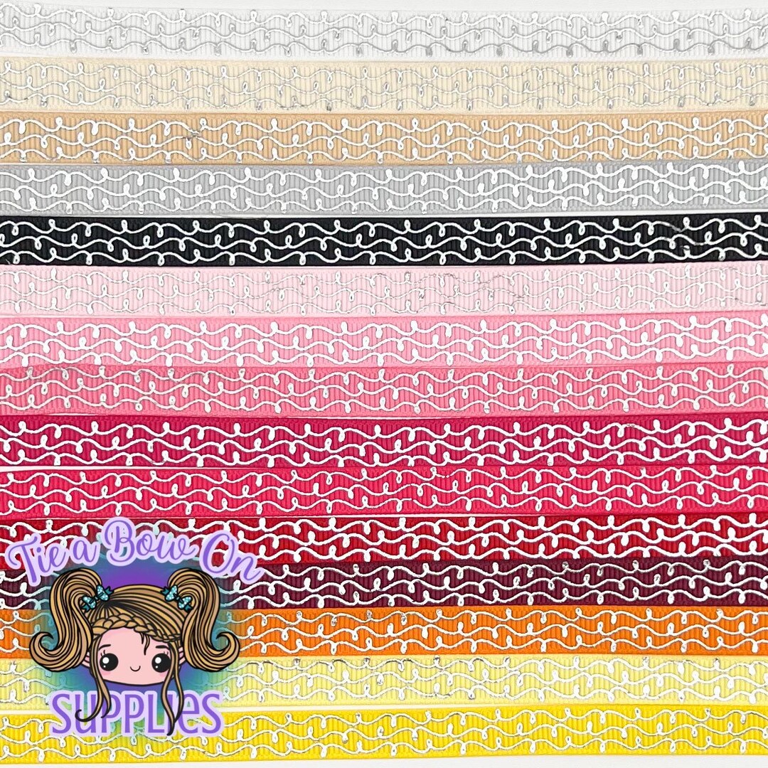 Dally Ribbon Silver Dooles Ribbon | 3/8