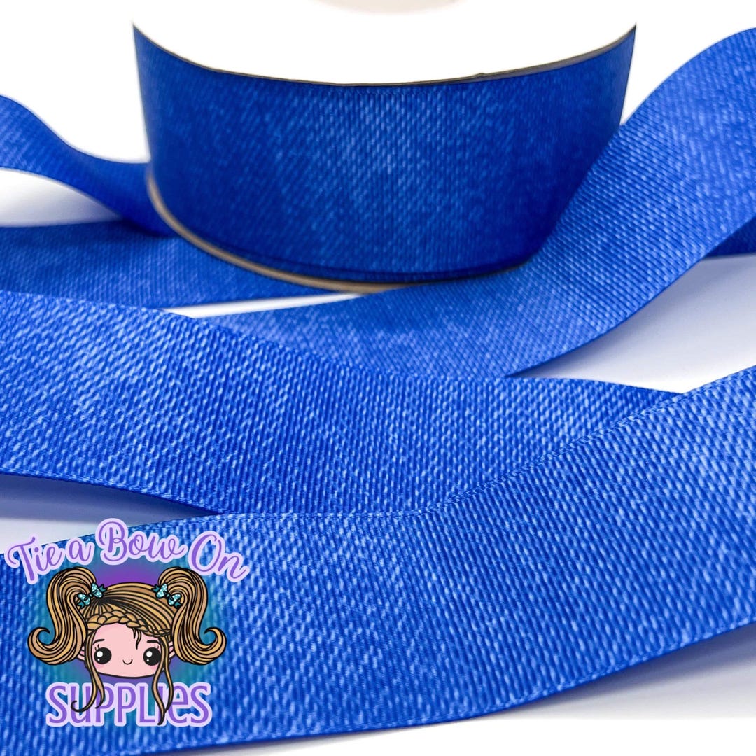 Ruby Ribbon Denim Denim Look Ribbon | 1.5
