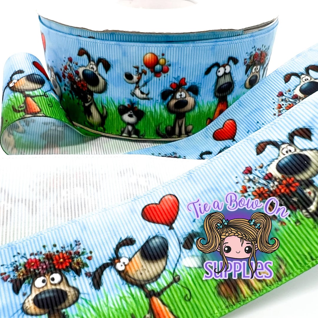 Funny Dog Ribbon | 3/8