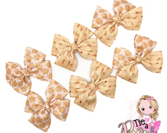 Matzah Cracker Piggy Sets | Hairbows For Passover | Jewish Cracker | Matzo Wafer