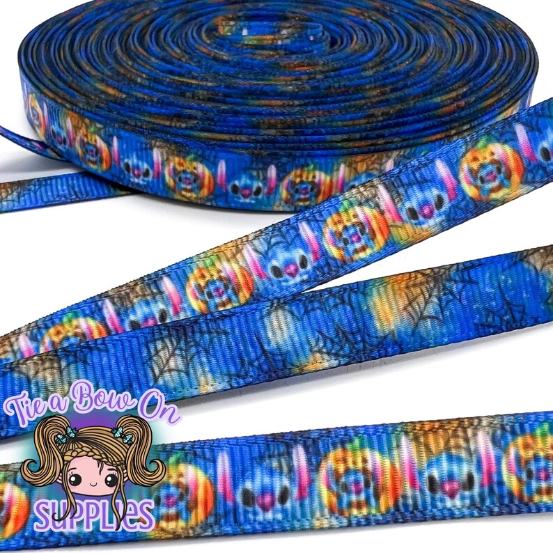 Halloween Hawaiian Alien Ribbon | 3/8