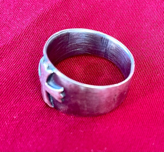 Silver Cross Ring, 925 sterling silver, size 9.5 - image 4