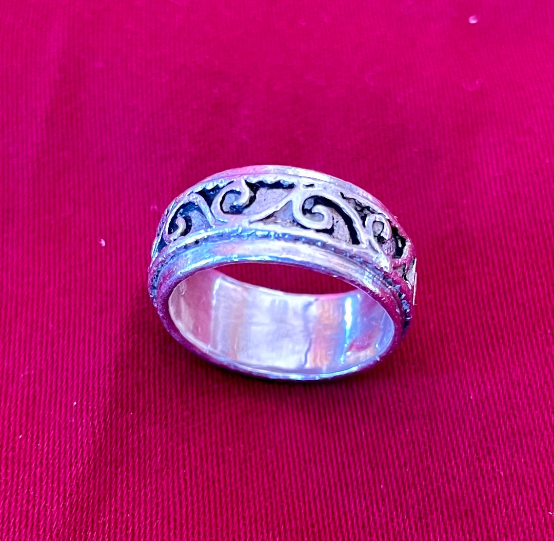 Scrollwork Ring 925 Sterling Silver, Scrollwork Ring, Size 6.5 - Etsy
