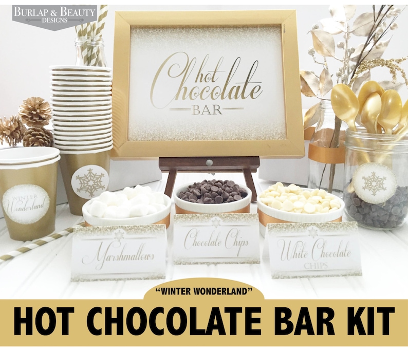 Hot Chocolate Bar Printable Kit INSTANT DOWNLOAD Hot Cocoa Bar Party