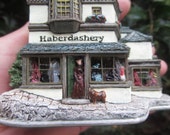 Lilliput Lane - Haberdashery Victorian Shop - Building - House - Handmade England - Boxed -Deed -