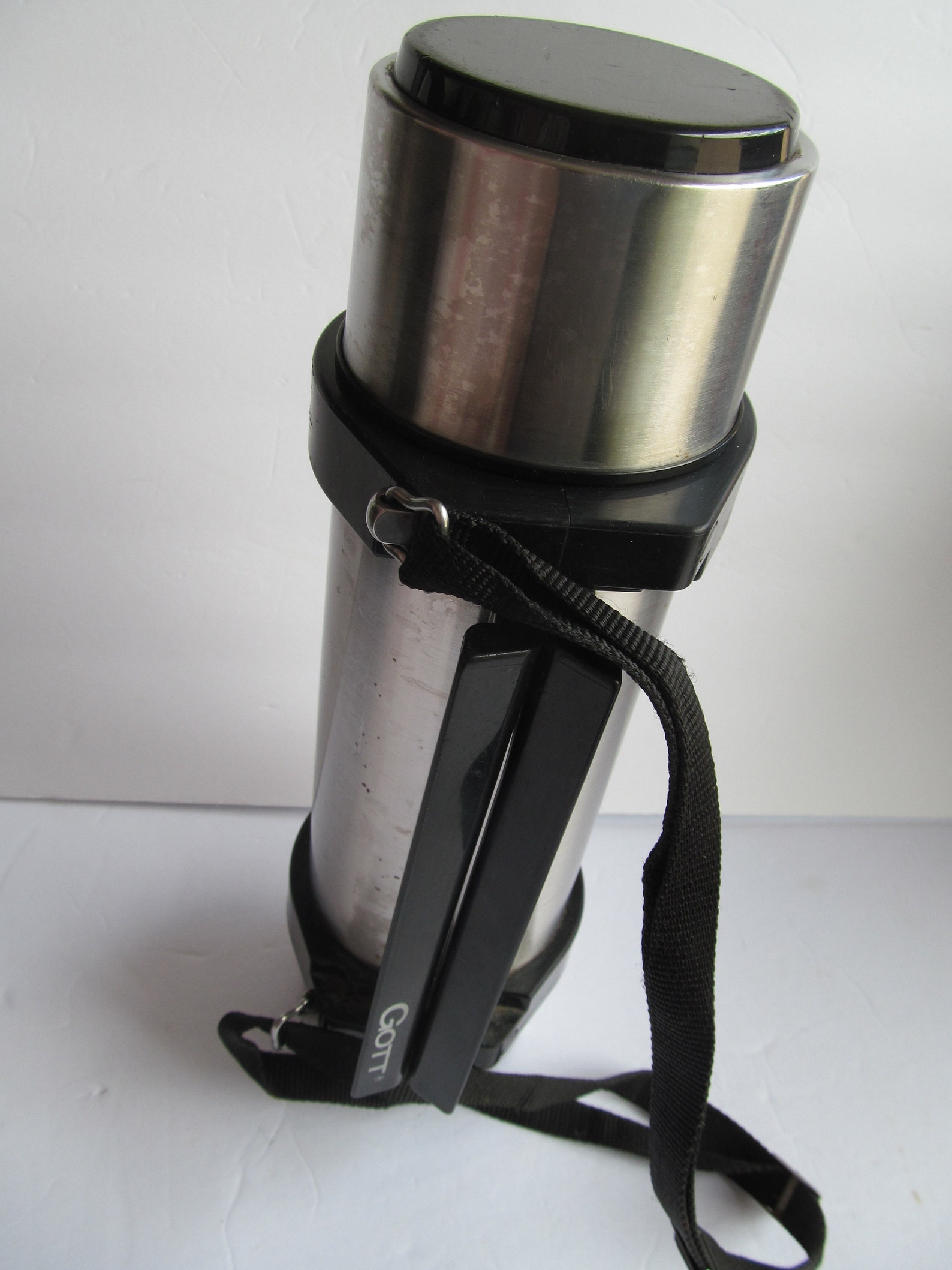 Stainless Steel 1 Quart Vintage Thermos / Handle and Strap Etsy