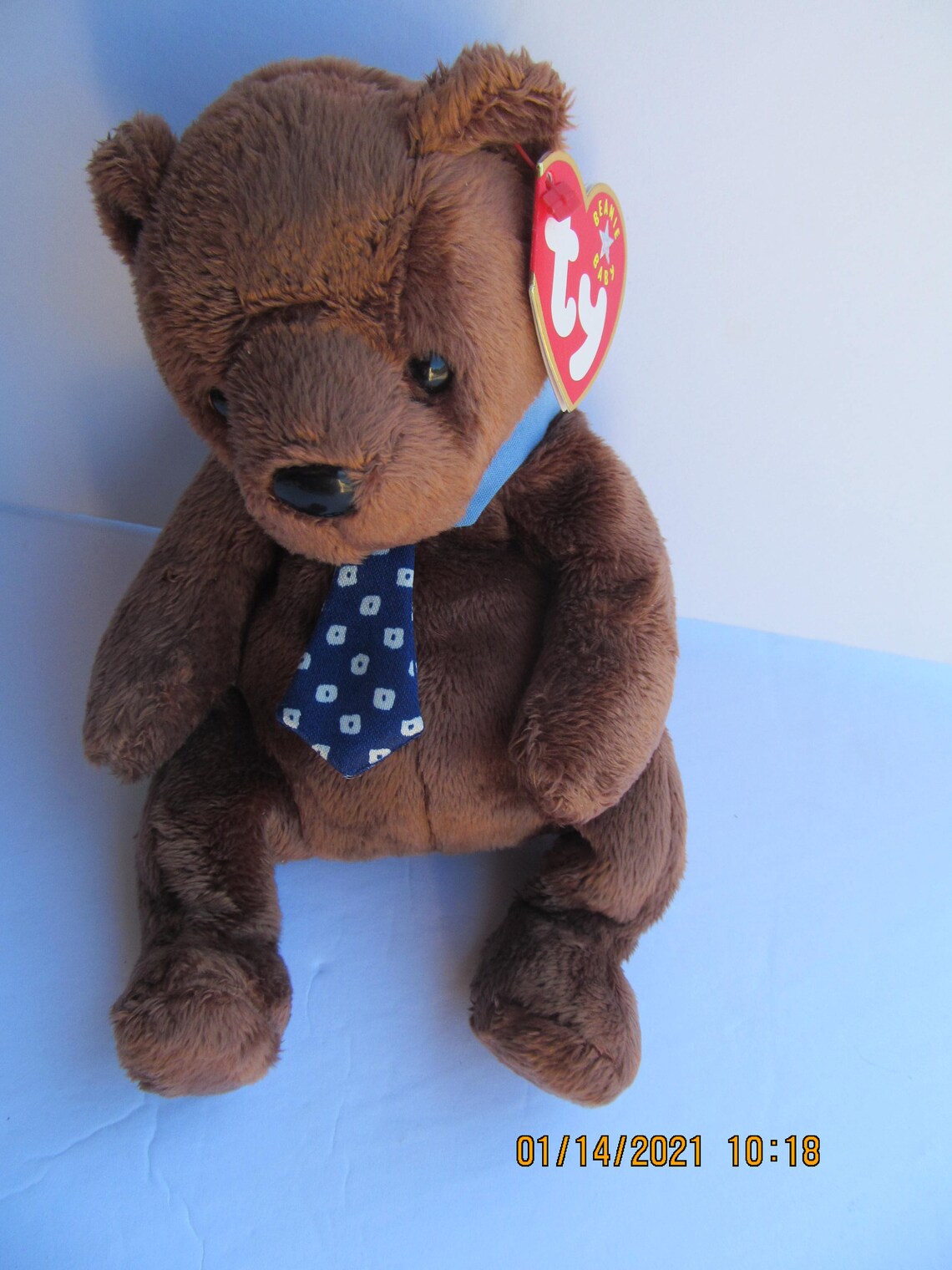HERO Ty Brown Bear With Tie //vintage Collectable Plush Toy Etsy