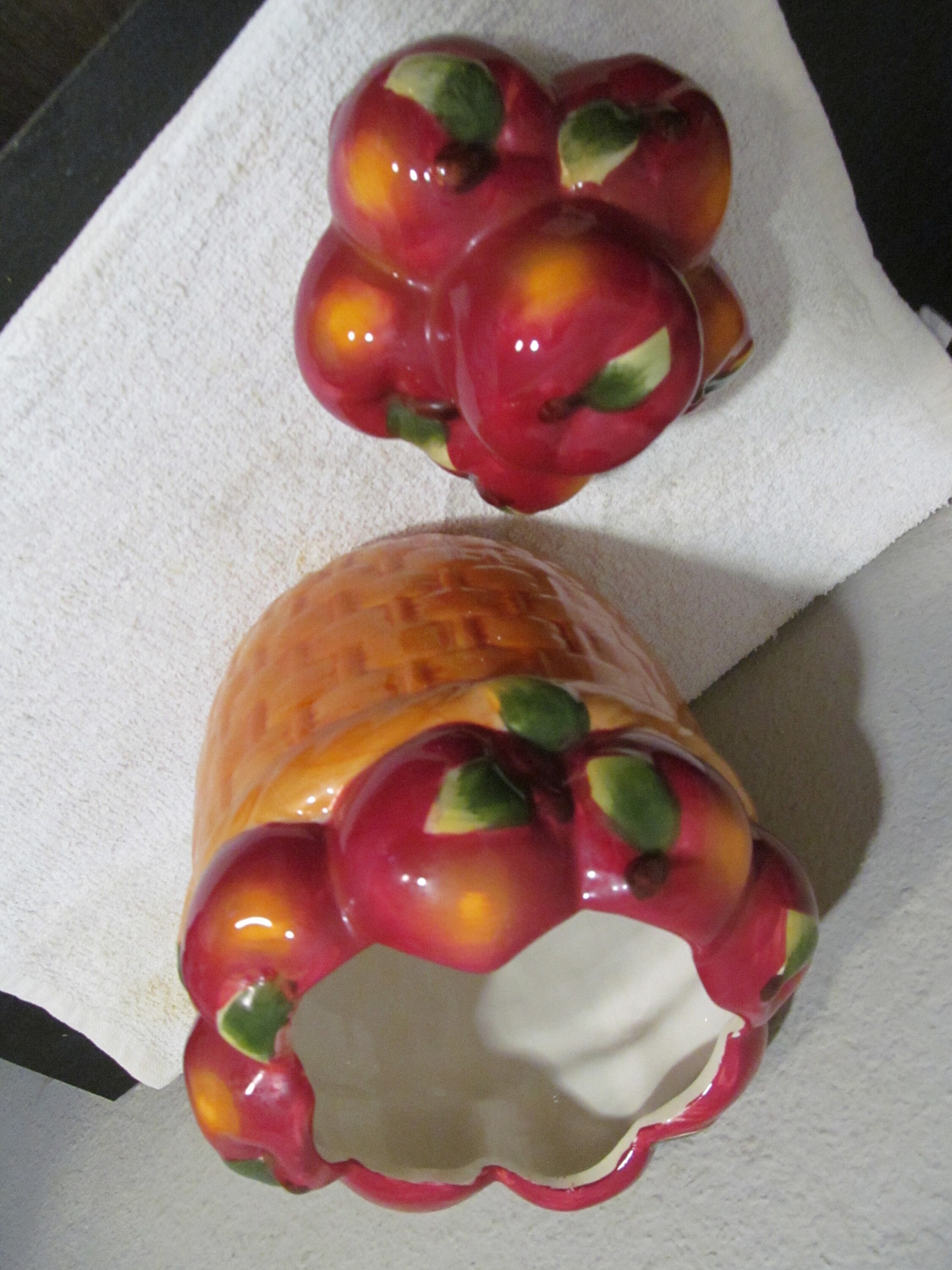 Apple Basket Ceramic Cookie Jar 11'' ALCO Etsy