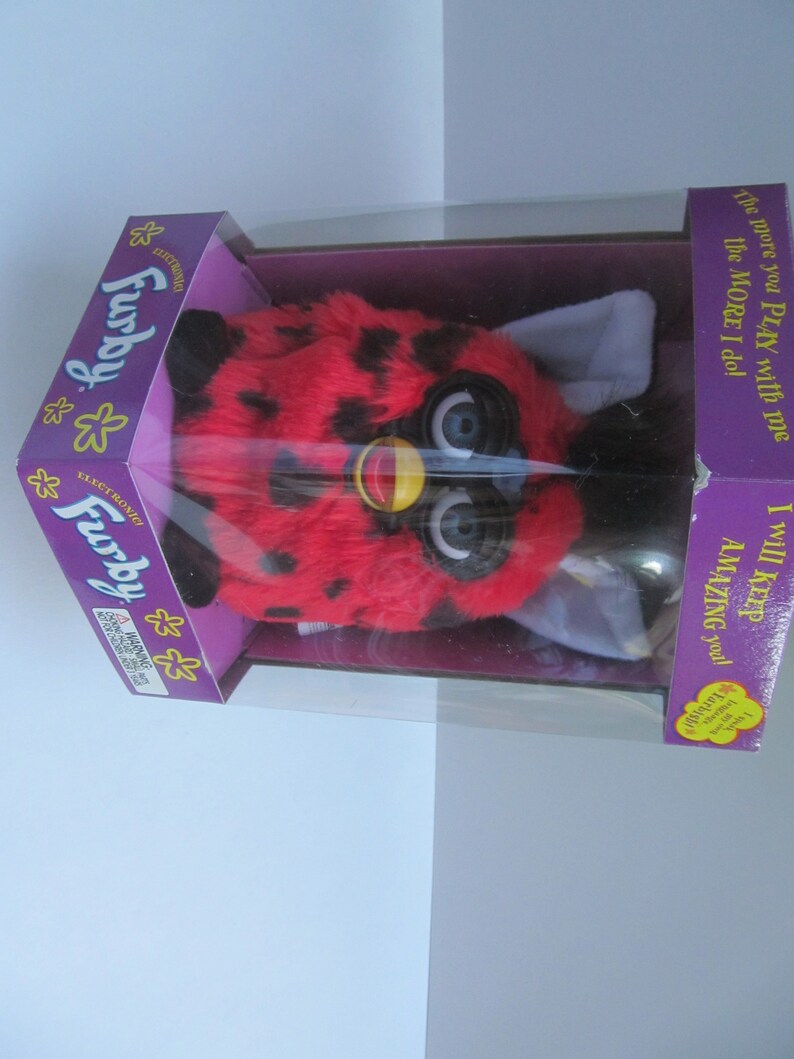 FurbyRedBlackLady BugNibVintage TigerElectronicsToy