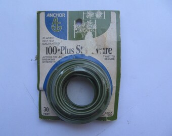 Anchor// Wire// Galvanized// Plastic //Coated//Vintage //Home//Office//30 feet
