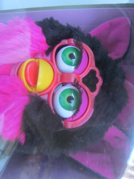 pink and black furby