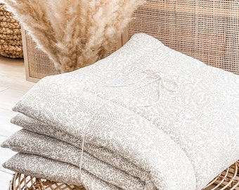 Baby-Krabbeldecke Baumwolle, Spieldecke Blätter (1x1Meter)