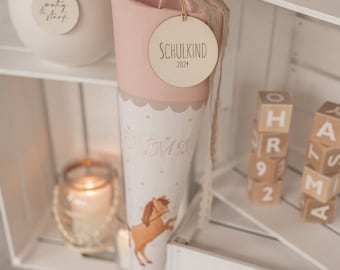 Schultüte PFERD Mädchen, Schultüte Pferd rosa