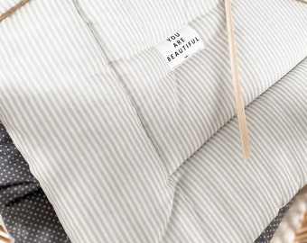 Baby-Krabbeldecke, Spieldecke SUPERGROSS - Krabbelmatte 140x140 cm grau