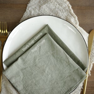 Tovaglioli verde salvia / Tovaglioli da cocktail / Tovaglioli di stoffa verde / Decorazione rustica per la tavola nuziale / Regalo di inaugurazione della casa