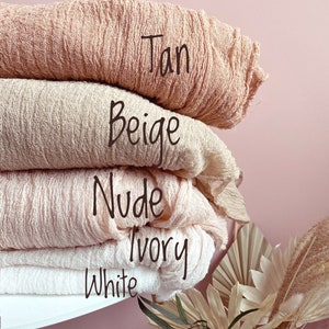 Nude Collection Gauze Runners With Crinkle Texture / 5 Shades - Etsy Canada