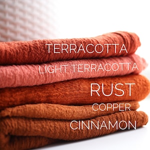 Gauze runner / Boho Wedding Cheesecloth Table Runner / Terracotta Gauze Fabric / Arbor Decor Rustic Wedding / Cozy Table Decor