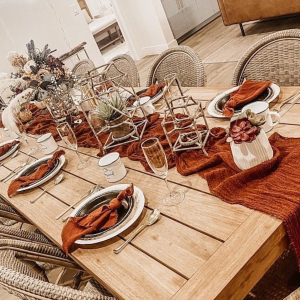 Summer Terracotta Quilted Table Runner NCU0HNH862
