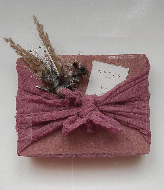 Hand-Dyed Gauze Furoshiki: Reusable Eco-Friendly Gift Wrap