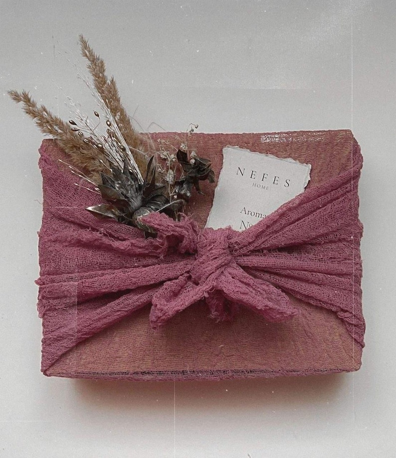 Hand-Dyed Gauze Furoshiki: Reusable Eco-Friendly Gift Wrap image 1
