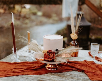 Custom table runner Bridal shower decor Table centrepiece Cheesecloth table runner Rustic wedding table decor Hauze table runner