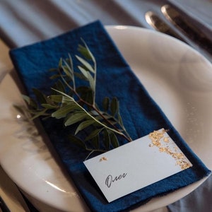 Navy blue wedding decor / Unpaper napkins / Cloth wedding napkins / Navy blue color napkins