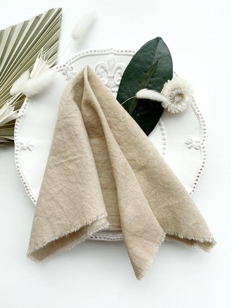 BEIGE cotton napkins Wedding cheesecloth dinner napkins Etsy