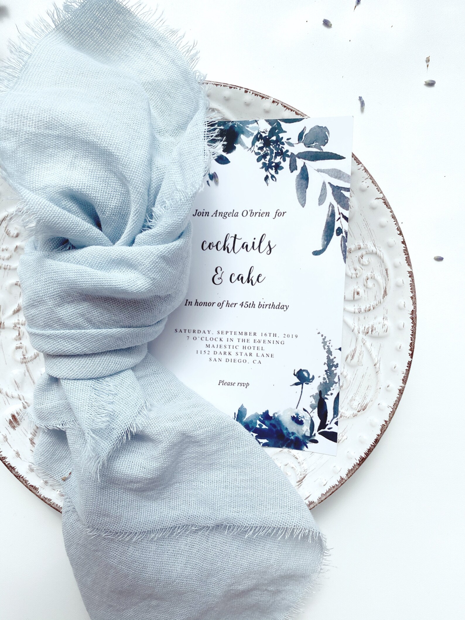 LIGHT DUSTY BLUE cotton dinner napkins Napkins for wedding Etsy