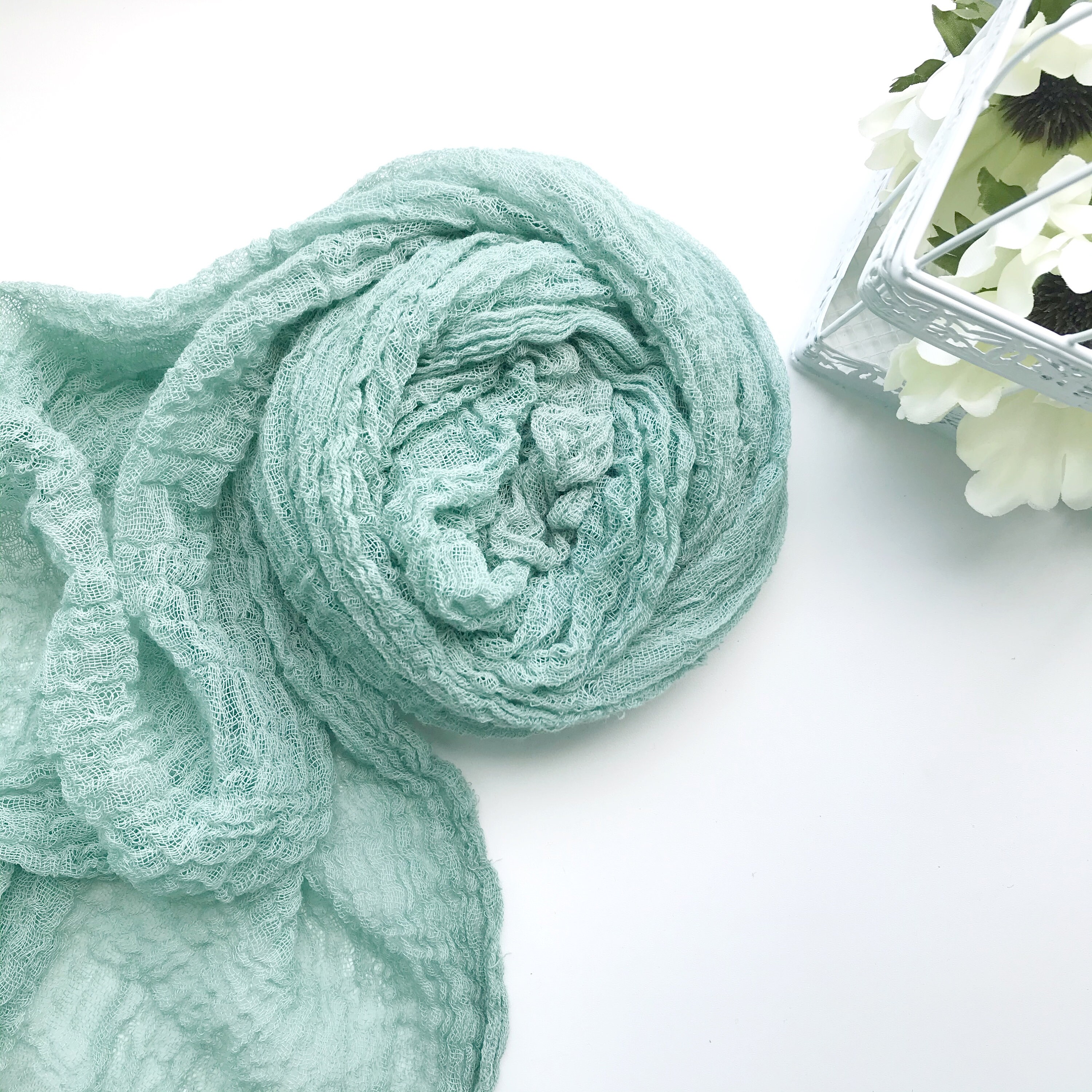 Wrap Blanket in pale green color Cheesecloth wrap Newborn Etsy