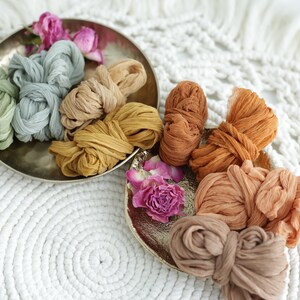 Silk ribbon scraps for creativity / Ribbon set hand-dyed in small batches with natural dyes / from 1 yard ribbons different widths 8 pcs image 7