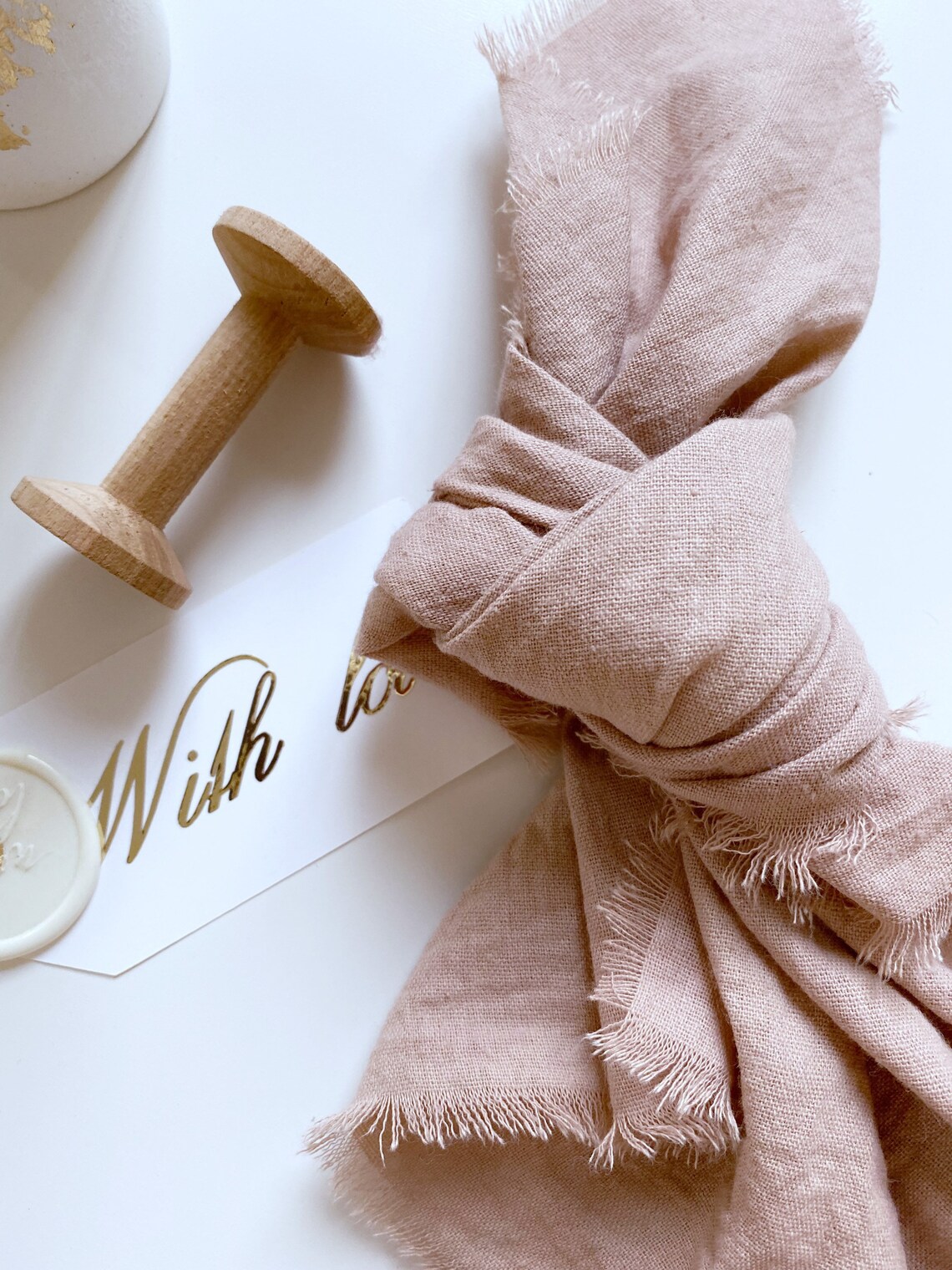 TAN cotton napkins Nude napkin Wedding Dark Beige Wedding Etsy