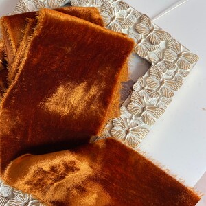 RUST Velvet Ribbon Rust Velvet Bouquet Ribbon Rusty Decor Personalized ...