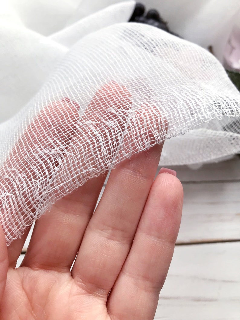White gauze fabric Cheesecloth gauze grade 50 100 Cotton Etsy