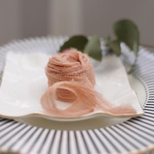 Hand Dyed Crinkle Silk Ribbon – Raw Edge Silk for Wedding Invitations, Styling, Gift Wrapping