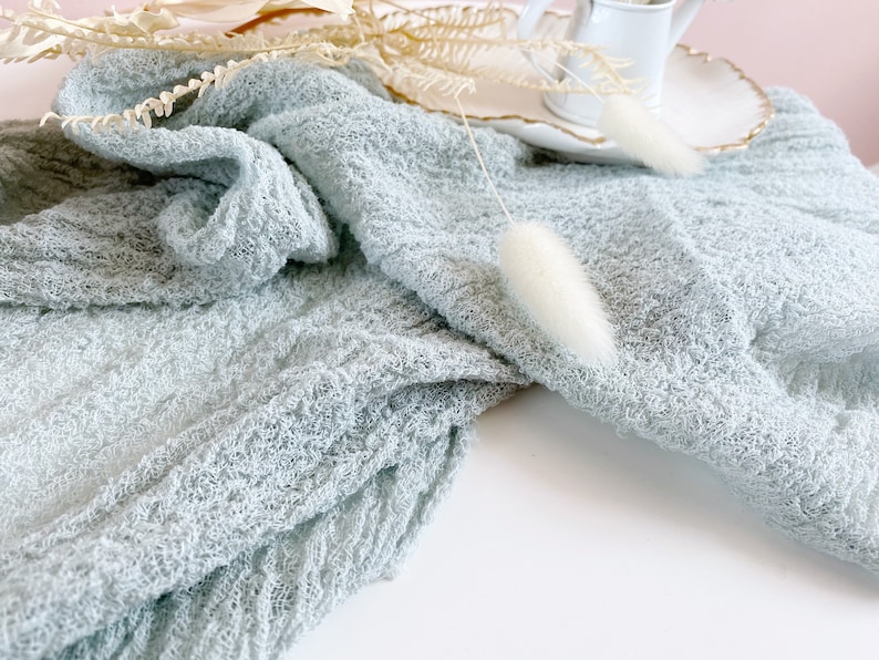 Wrap Blanket in MIST color ECO wrap Newborn photography wrap Custom baby wrap cotton