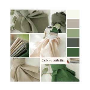 Wedding napkins / Rustic table wedding decor / Sage green wedding / Sage green home decor image 10