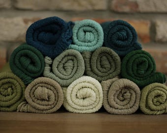 Hand Dyed Cotton Gauze Table Runner, Natural Cheesecloth Fabric for Farmhouse Wedding Table Decor and Event Styling