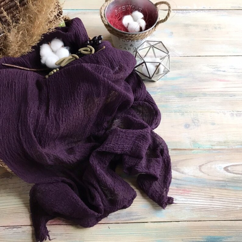 DEEP PURPLE gauze runner Violet wedding table runner Eggplant Etsy