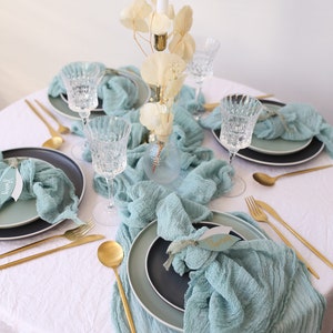 Cheesecloth table runner / Baby shower Centrepiece / Wedding table runner / Cheesecloth / Gauze Table Runner / Baby Shower Decor