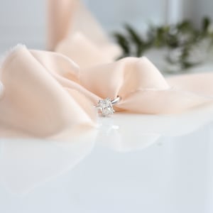 CREAM BLUSH color hand dyed silk ribbon for bridal bouquet  Wedding silk ribbon