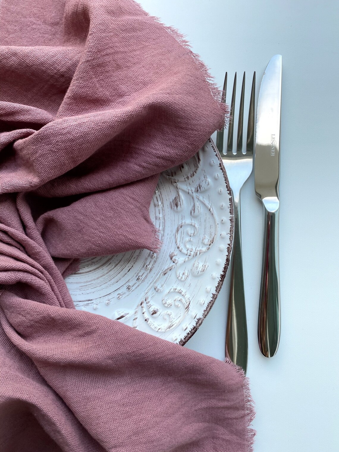 Dîner Serviettes MAUVE Cotton Napkins Purple Wedding Decor Etsy