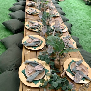 Wedding napkins / Rustic table wedding decor / Sage green wedding / Sage green home decor image 9