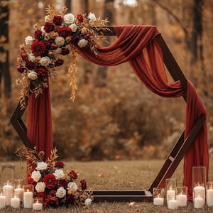 Rustieke katoenen kaasdoek bruiloft boog draperie, rustiek boho tafeldecor en ceremonie achtergrond, handgeverfde kaasdoek stof voor huwelijksbogen