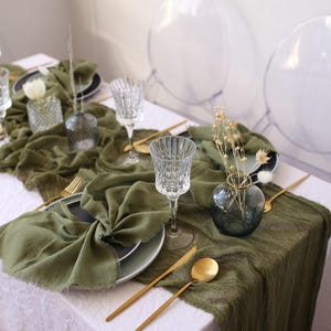 Grüner Tischläufer, Tischläufer, Tischläufer, Tischdeko, Tischdeko, Hochzeit Deko