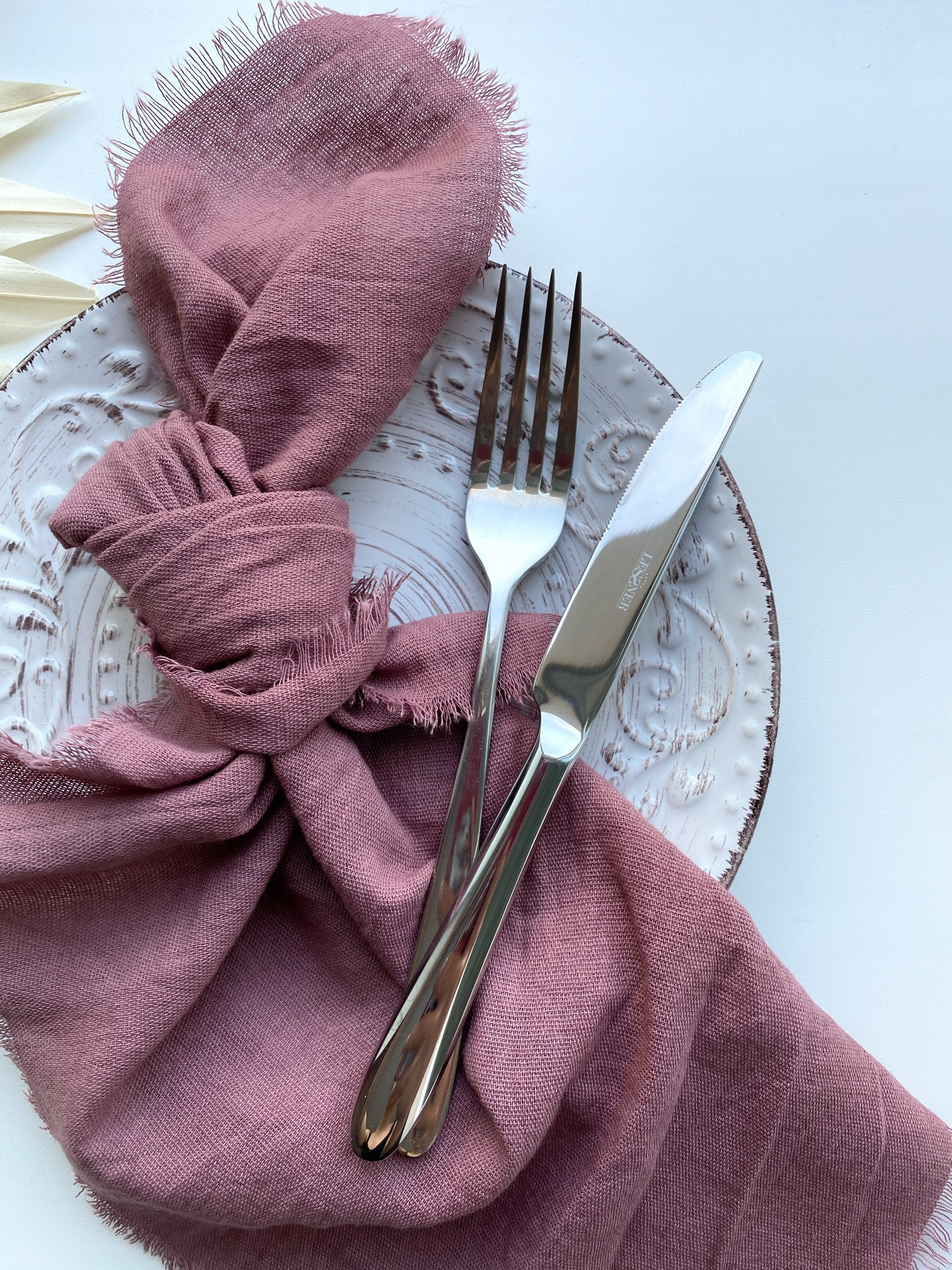 Dîner Serviettes MAUVE Cotton Napkins Purple Wedding Decor Etsy