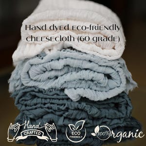 Hand Dyed Cheesecloth Table Runner: Organic Double Gauze Cotton
