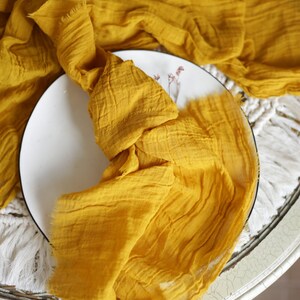 Wedding cocktail napkins / DOUBLE GAUZE cloth napkins modern / MUSTARD yellow bridal shower napkins / Reusable napkins / Cloth napkins bulk image 3