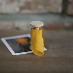 Nastro di seta / Nastro strappato a mano / Nastro giallo / Nastro per capelli di seta